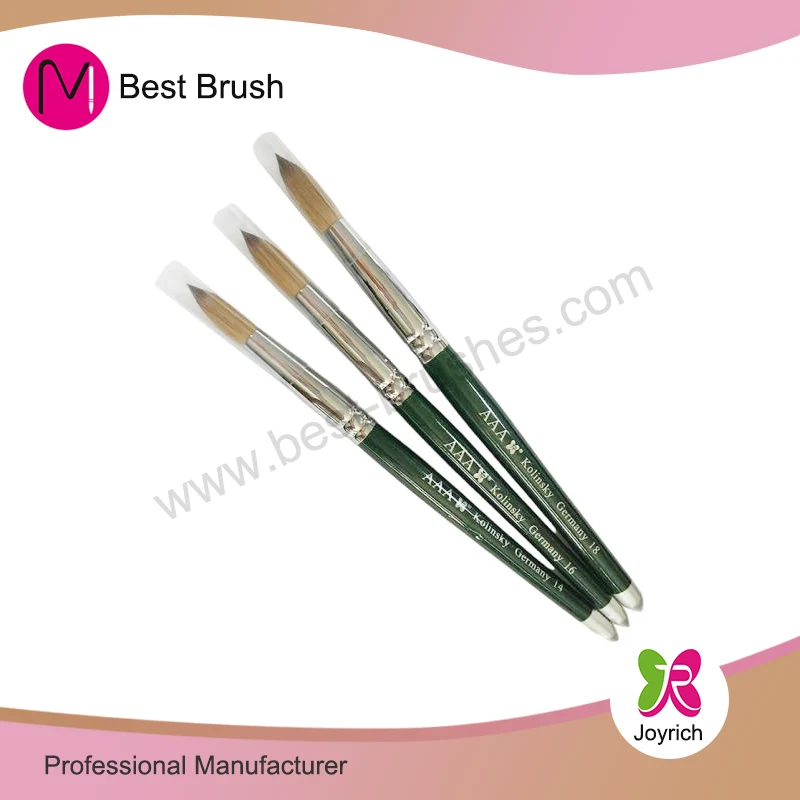 பச்சை வெள்ளி கோலின்ஸ்கி அக்ரிலிக் ஆணி தூரிகை