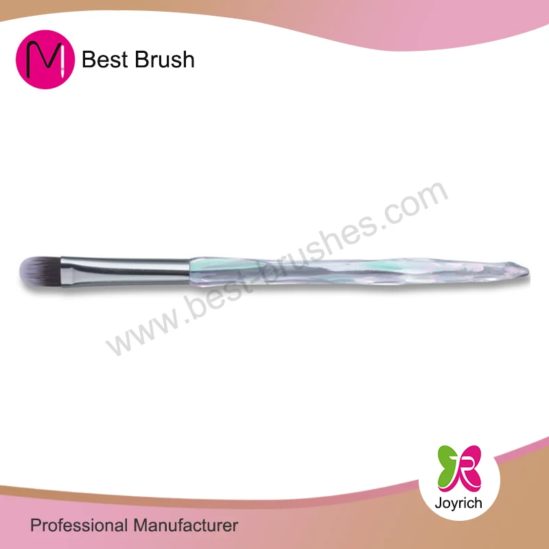 சாம்பல் வெள்ளை ஓவல் ஐ ஷேடோ ஒப்பனை தூரிகை
